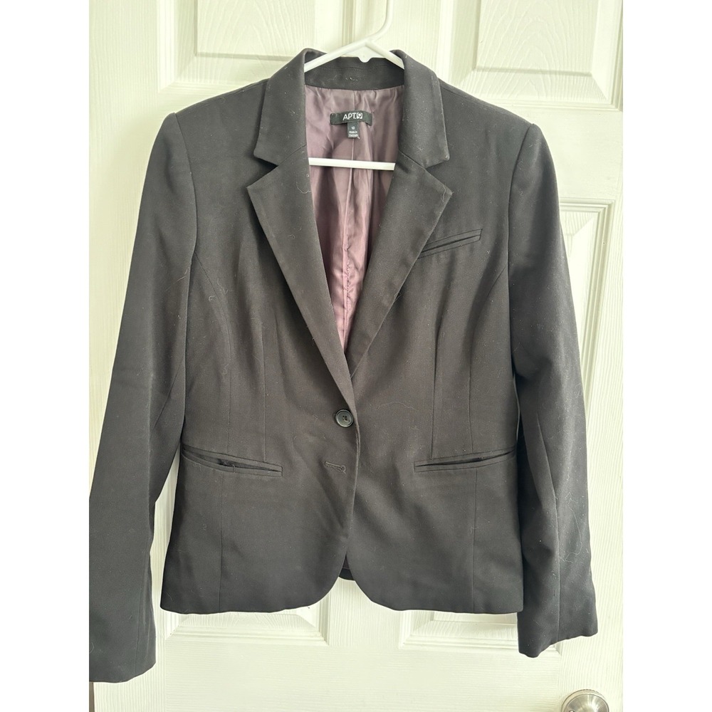 Apt. 9 Women's Blazer Size 10 Black Suit Jacket Business Career